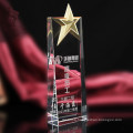 High-Grade Crystal Trophy with Metal Star Crystal Gift